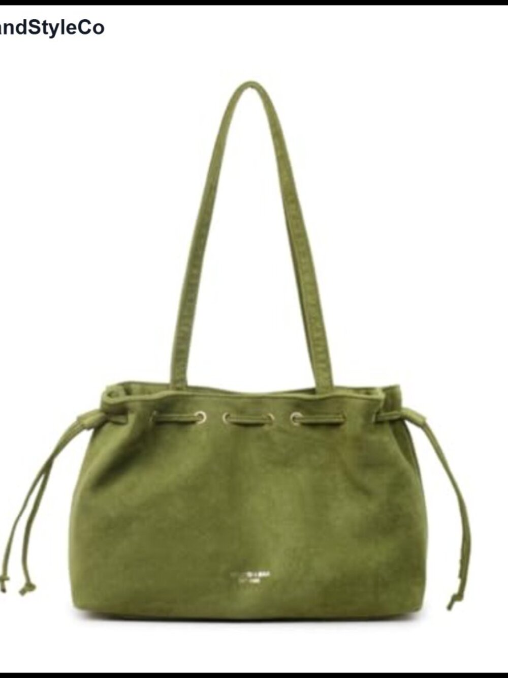 Suede Bucket Crossbody Bag Drawstring Boho Purse for Women